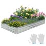 Raised bed, 2 X-shaped support bars, 182.88 × 91.44 × 30.48 cm or 243.84 × 121.92 × 30.48 cm