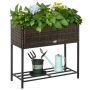 Raised bed Outsunny 70x30x70cm., brown/black