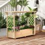 Raised bed, with trellis and roof, 148 × 50 × 103 cm