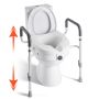 Korotettu wc-istuin VEVOR FBL760657, käsinojilla, 43,5 × 18 × 39,5 cm