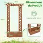 Raised planter with trellis, 78 × 36 × 152 cm