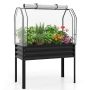 Raised beds with greenhouse covers, 2 pcs, 55.88 × 152.4 × 111.76 cm