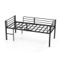 Loft bed, 2 ladders, Black, 198.5 × 96 × 88 cm