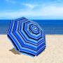 Beach umbrella, with adjustable angle, Ø 220 × 220 cm
