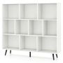 Freestanding bookshelf, 10 compartments, 120 × 107 × 24 cm