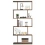 Freestanding bookshelf, 5 shelves, 10 compartments, Brown, 70 × 158 × 24 cm