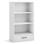 Built-in shelf, 4 tiers, 1 drawer, 60.96 × 121.92 × 38.1 cm