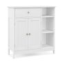 Freestanding bathroom cabinet, 3 open compartments, White, 75 × 80 × 30 cm