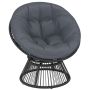 Kääntyvä “Papasan”-nojatuoli, tyynyllä, Harmaa, 93 × 87 × 81 cm