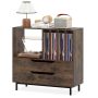 Turntable cabinet, 2 drawers and 4 vinyl compartments, 91 × 87 × 36 cm