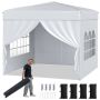 Gazebo, 4 side walls, White, 290 × 290 × 230–248 cm