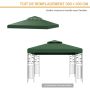 Arbour cover, double layer, Green, 300 × 300 cm