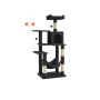 Cat scratching post 59x70x143cm., black/tan color