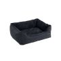 Pet bed with washable cover, dark grey