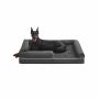 Orthopedic dog bed with raised edge 120 x 85 x 25 cm, gray