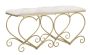 Heart Hallway Bench, Gold and Beige, 105 × 51.5 × 37.5 cm