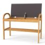 Hallway bench, With lattice shelf and hidden compartment, 69.85 × 50.8 × 31.75 cm