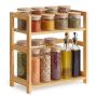 Maustehylly SONGMICS, 2 tasoa, Beige, 41 × 41 × 18,6 cm