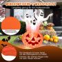 Puhallettava halloween-koriste, kurpitsa ja 3 kummitusta, 140 × 182 × 90 cm