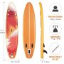 Inflatable paddle board, 3 removable fins, 320 × 75 × 15 cm