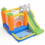 Inflatable children's play castle, with slide and basketball hoop, 280.67 × 245.11 × 193.04 cm