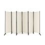Privacy partition, 6 panels, 14 casters, 132 × 12 × 68 inches