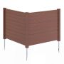 Privacy Fence, 2 Panels, Brown, 122 × 95 × 7 cm