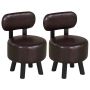 Pouf, 2 pcs, Brown, 33.5 × 35 × 51 cm