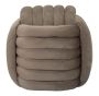 Softy pouf, grey, 45 × 45 × 45 cm