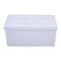 Pouf, Foldable with Storage Box, 30 × 15 × 15 inches