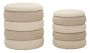 Pouf set, 2 pcs, Ø 44 × 47 cm and Ø 35 × 39 cm