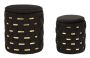 Shanty pouf set, 2 pcs, Ø 37 × 42 cm and Ø 28 × 35 cm