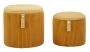 Pouf set Bolzano, 2 pcs. with storage compartments, Ø 38 × 38 cm; 32 × 32 × 28 cm