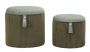 Pouf set Bolzano, 2 pcs. with storage compartments, Ø 38 × 38 cm; 32 × 32 × 28 cm