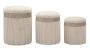 Rahisarja Cortina, 3 kpl, Beige, Ø 40,5 × 49,5 cm, Ø 35 × 42 cm ja Ø 31 × 38 cm