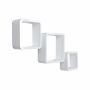 Wall shelf set, 3 pieces, white