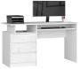 Письменный стол AkordV2 CLP, 3 ящика, Белый, 135 × 77 × 60 см