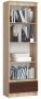 Shelf NORE R60 CLP, oak/dark brown