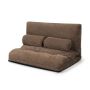 Adjustable height floor sofa with 6 backrest positions, coffee color