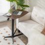 Adjustable height table, 4 casters, 91.4 × 61–94 × 48.3 cm