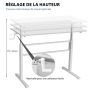 Adjustable height desk, With crank handle, White, 119.38 × 59.69 × 75–113 cm