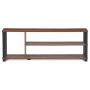 Retro TV stand with media console cabinet, 50 cm, brown