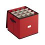 Christmas ornament storage box 34x34x33cm., red color