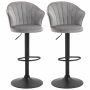 Set of 2 bar stools Homcom 54x56x111cm., black/gray