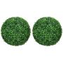 Set of 2 artificial plants Homcom 40x40x40cm., green