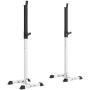 Set of 2 barbell stands Homcom 52x48x160cm., black/white