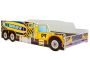 Children's bed Riko with mattress 165 cm x 84 cm x 43 cm, concrete truck
