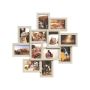 Set of 12 photo frames 63.3x63.3cm., light brown