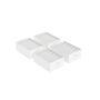 Set of 4 clothes storage organizers 42x30x17cm., white