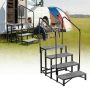 RV-portaat VEVOR HXTJSFT-4, 4 askelmaa, 2 kaidetta, 740 × 1045 × 1480 mm